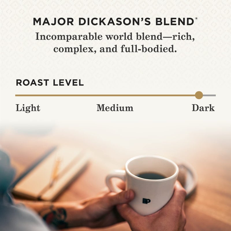 Peet's Coffee, Dark Roast Whole Bean Coffee - Major Dickason's Blend 10.5 Ounce Bag - Image 3